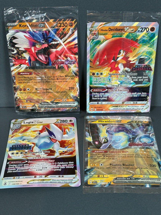 Pokémon Oversized Bundle 4x Jumbo cards Koraidon Miraidon Lugia Decidueye