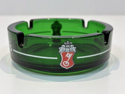 Beck's Beer Green Glass Ash Tray Ashtray Man Cave Novelty Gift VGC RARE