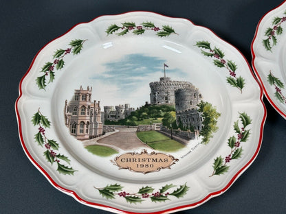 Wedgewood Queensware Christmas Plate Set Of 4 Alan Price 1, 2, 3 & 4 In Set
