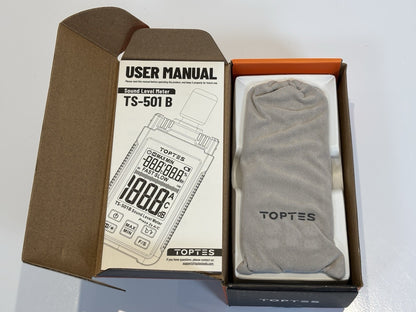 TopTes TS-501B Decibel Meter Sound Level Meter 30-130 dB Backlit LCD