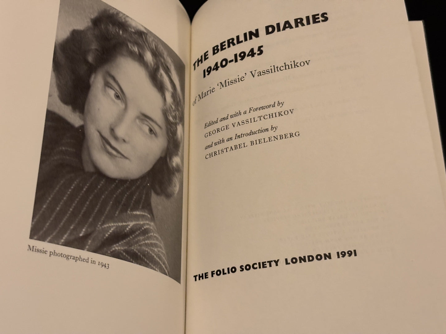 Folio Society - The Berlin Diaries Of Marie ‘Missie’ Vassiltchikov