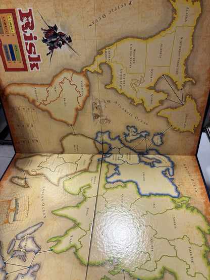 RISK BOARD GAME - PARKER/HASBRO 2004 -GOLDEN CAVALRY PIECE EDITION