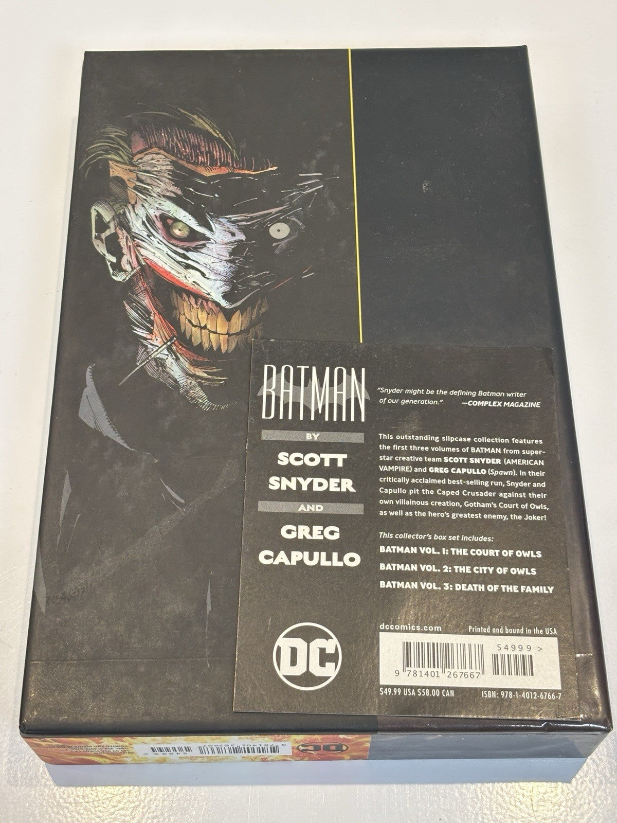 Box Set of 3 Graphic Novels Batman By Scott Snyder & Greg Capullo Paperback 2016
