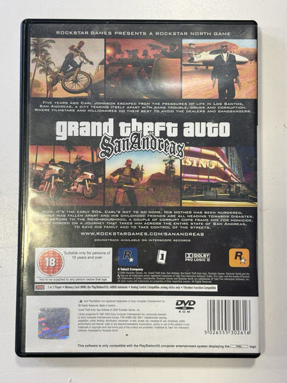 Grand Theft Auto: San Andreas PlayStation 2 With Map Poster Great Condition