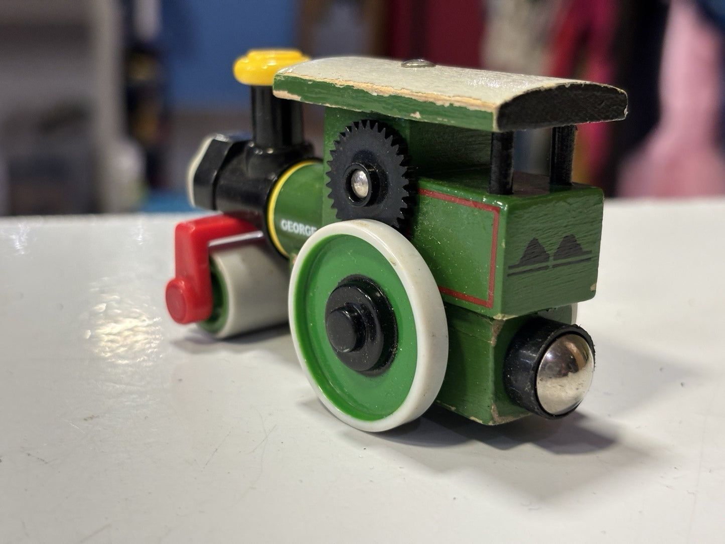 Thomas & Friends Wooden Railway George Green Steamroller For Train Set / Track