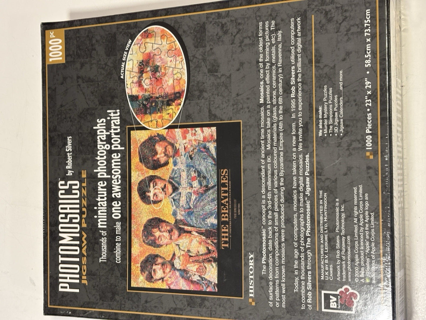 The Beatles, 1000 Pieces, Complete, Photomosaics, Jigsaw Puzzle. Sealed
