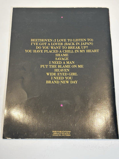 Eurythmics – Savage Songs - Sheet Music