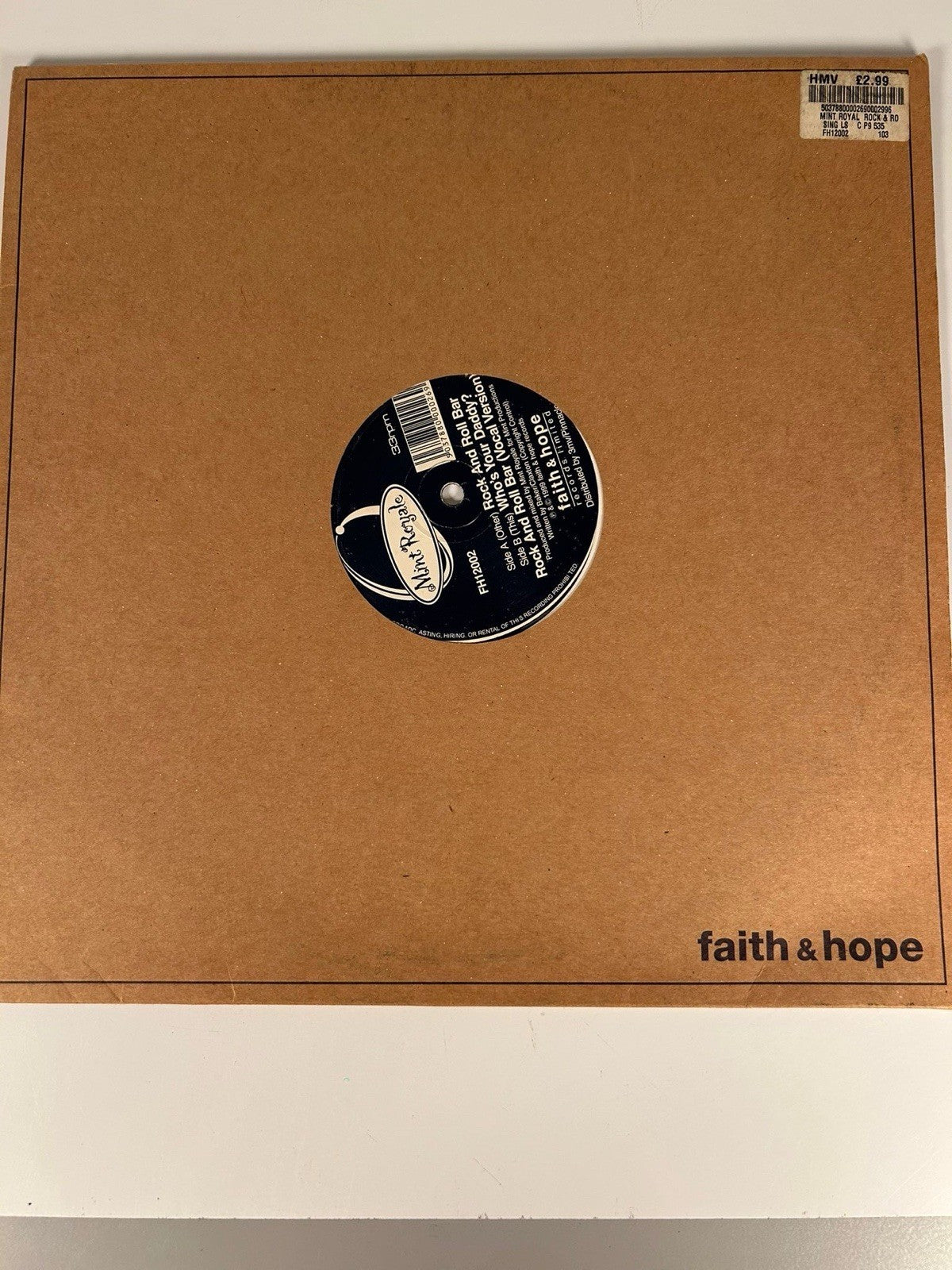 Mint Royale - Rock And Roll Bar - UK 12" Vinyl - 1999 - Faith & Hope