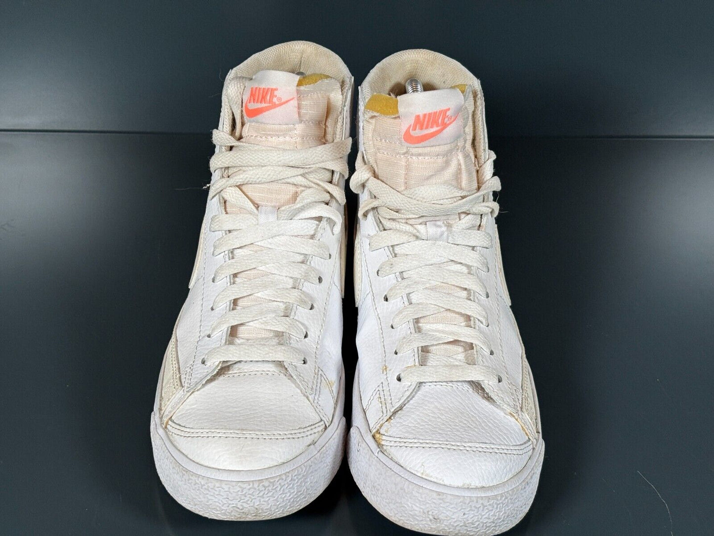 Nike Blazer Mid '77 White Sail Gold Pink Trainers Size UK 6 US 8.5