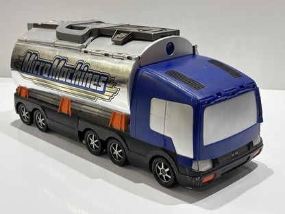 Vintage Micro Machines Super Stunt City Tanker Truck Carry Playset 2001