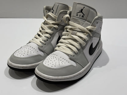 Nike Air Jordan 1 Mid Grey Fog Black BQ6472-015 Trianers in Size 4 UK