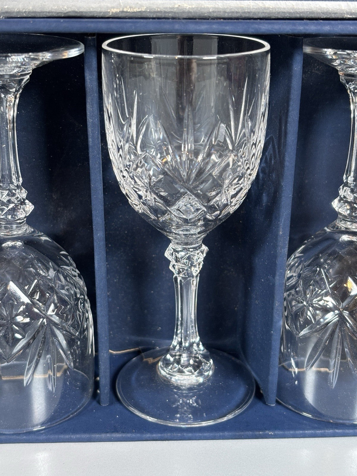 6x Cristal Taille Stem Glasses 6 cl Crystal