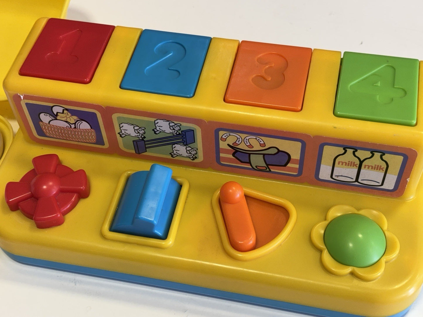 1 X POP UP TOY by FUNTIME & 1 X TOMY Hide and Squeak Eggs Interactive Toy