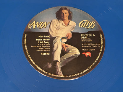Andy Gibb - Our Love/Shadow Dancing - Blue Vinyl