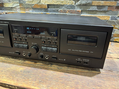 TEAC W-890R MK II Double Auto Reverse Cassette Deck Black