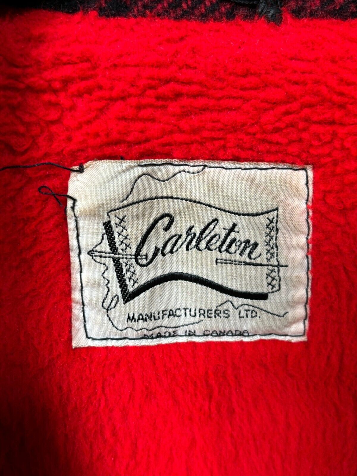 Vintage 1960's Carleton Lumberjack Plaid Jacket Carleton Manufacturers - Large