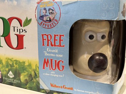 Wallace and Gromit Thermal Nose Mug Colour Change PG Tips Boxed 2005