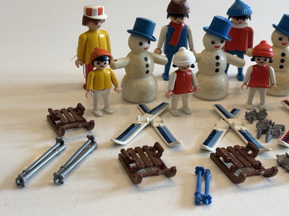 Vintage Playmobil Winter Ski Snow Winter Figures, Snowmen & Accessories