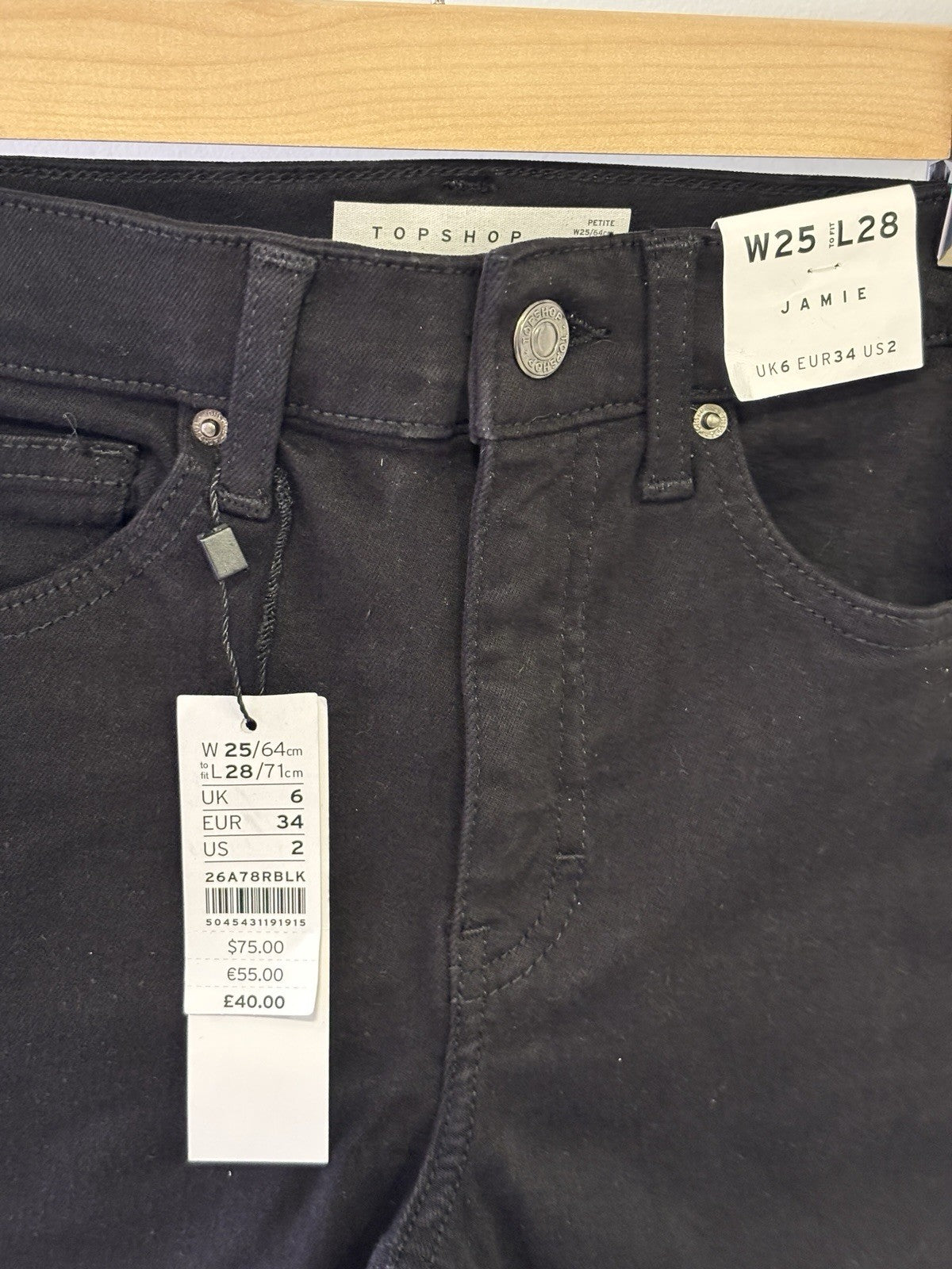 Topshop Petite Jamie Jeans W25 L28