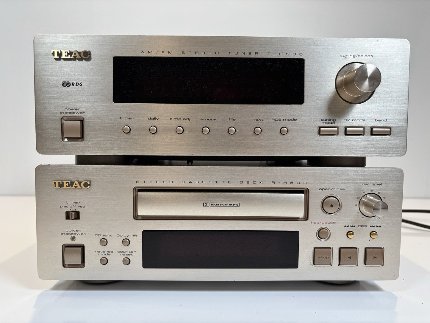 Teac Stacking System T-H500 & R-H500 Cassette Deck & Tuner