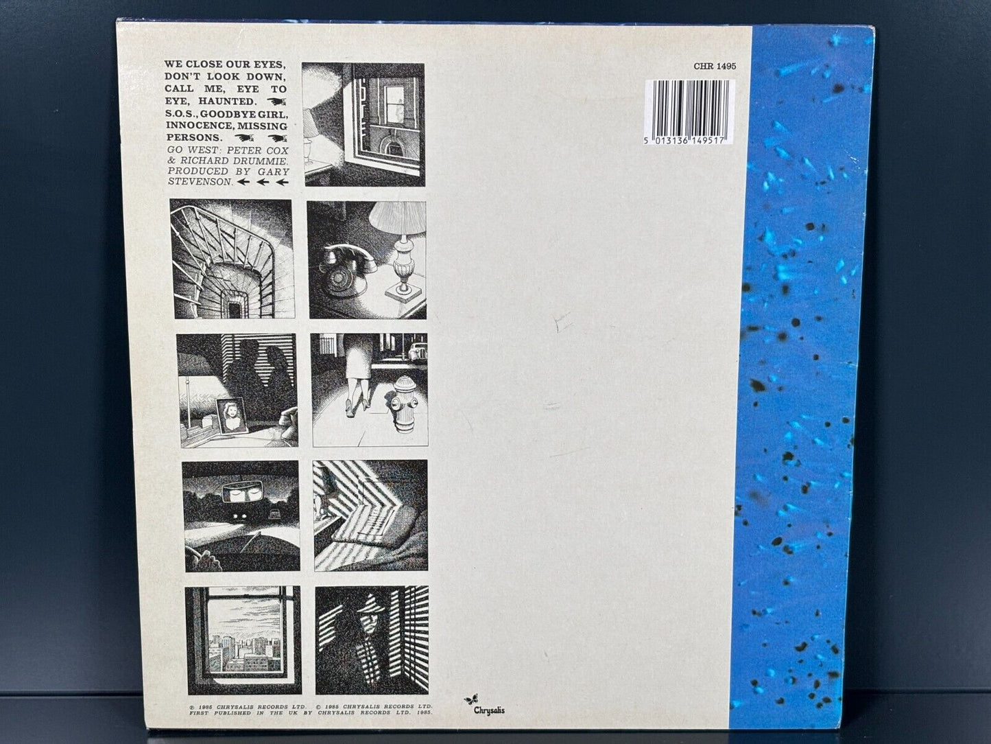 GO WEST - SELF TITLED 1985 9 TRACK CHRYSALIS  LABEL