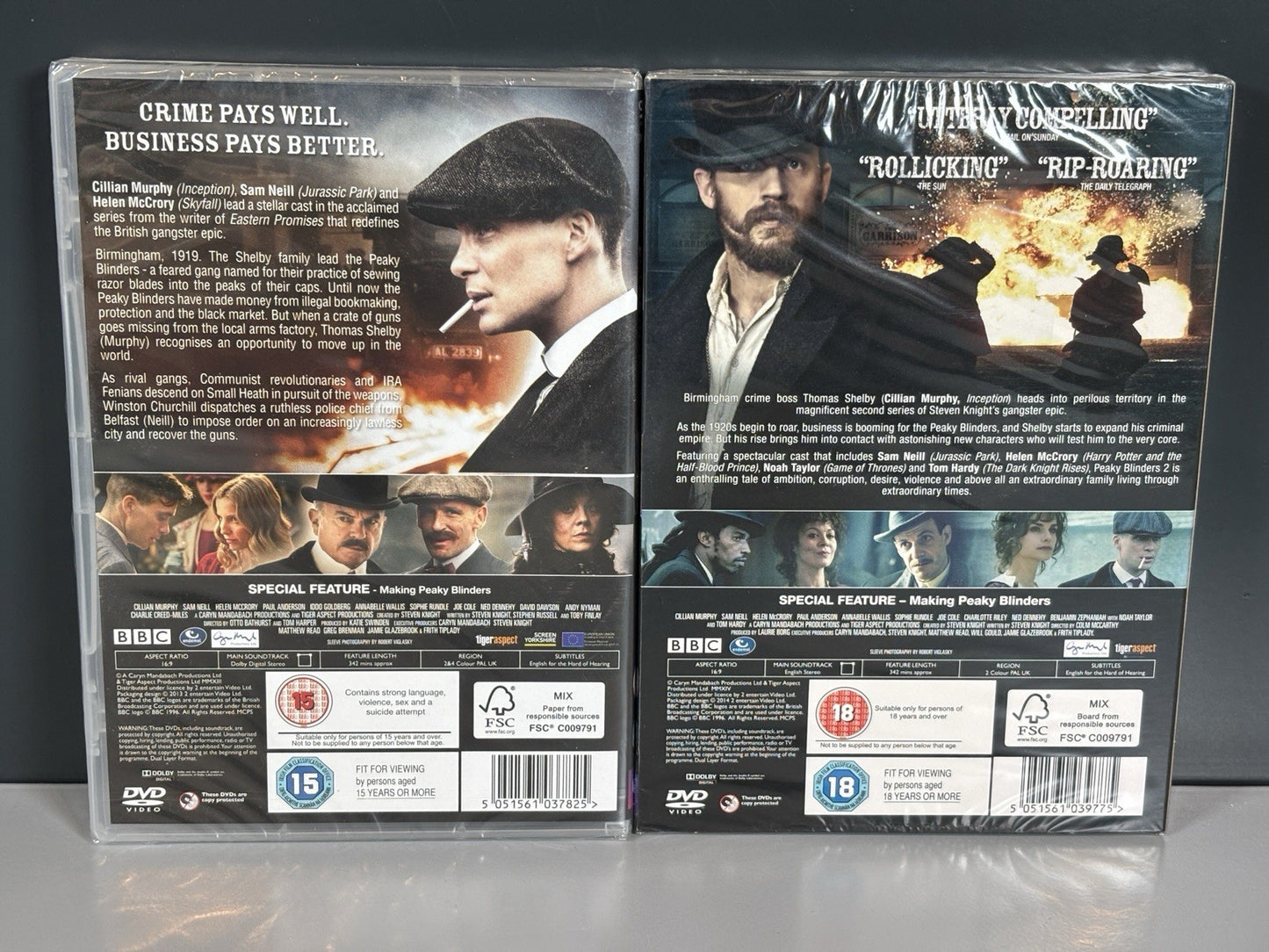 Peaky Blinders Season 1 & 2 DVD Joblot - Sealed Brand New