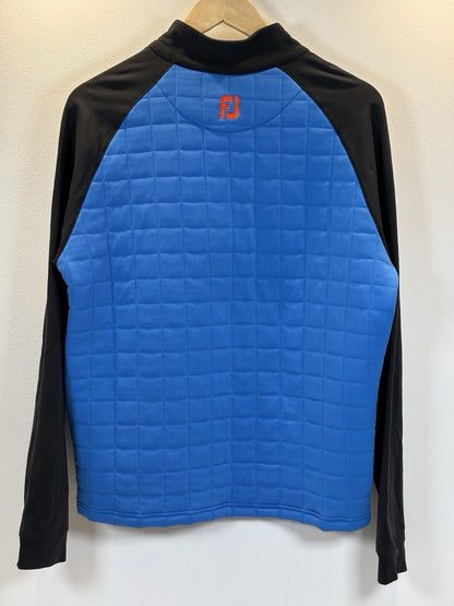 FOOTJOY QUILTED CHILLOUT HILLSIDE GOLF PULLOVER SAPPHIRE / BLACK Size Medium