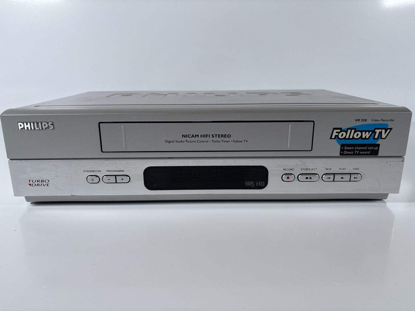 Philips VHS VCR recorder Turbo Drive VR 550 Tested Working No Remote