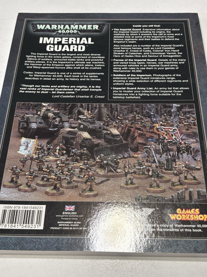Warhammer 40k Imperial Guard Codex Games Workshop Book Supplement