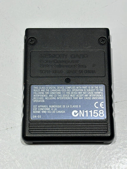 Official Original Genuine Sony PS2 Playstation 2 8MB Black Memory Card