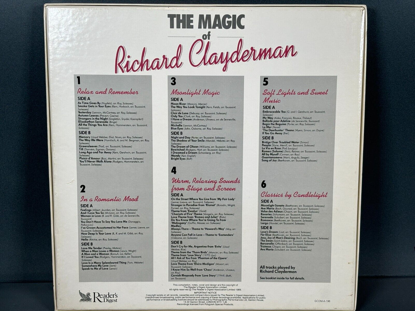 The Magic of Richard Clayderman Box Set of 6 LPs Excellent Condition