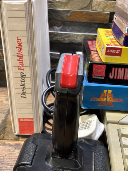 Atari 1040STe computer +  Job Lot Of Games, Discs, Books, Mouse, Joystick Etc