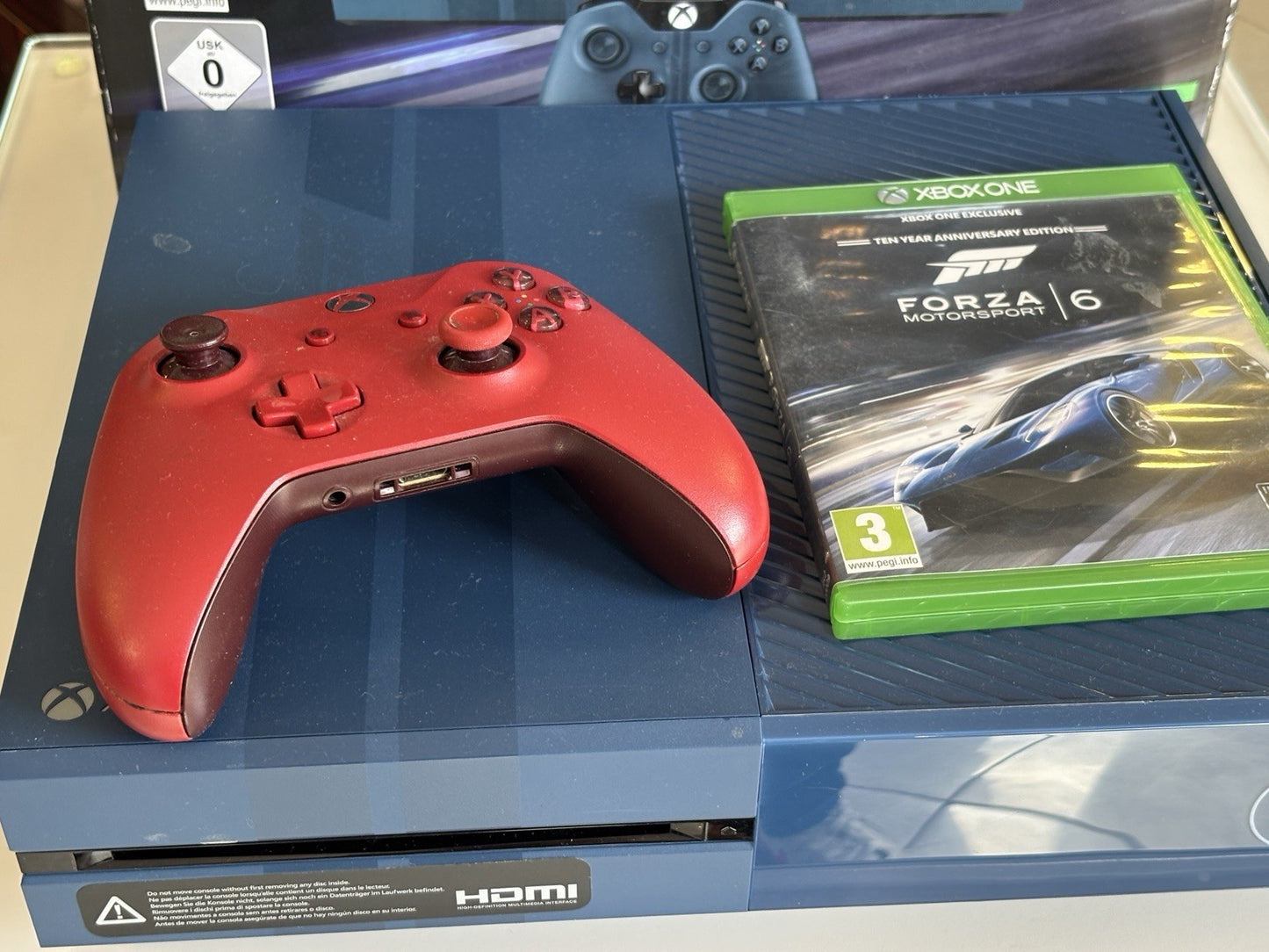 Xbox One Forza Motorsport 6 Limited Edition Blue Console 1Tb Boxed With Game