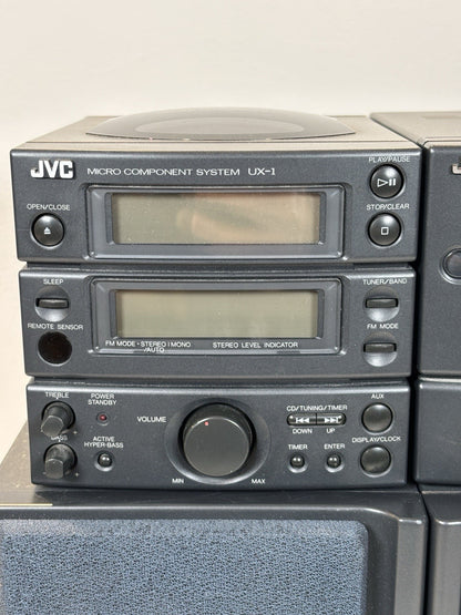 JVC UX-1 Micro Component System CD Tape Tuner Aux Mini Stack System TESTED VGC