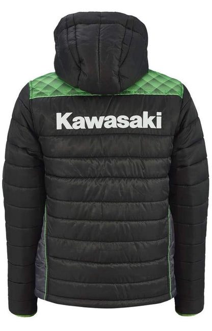 Kawasaki Sports Coat Jacket Hooded Padded Rare