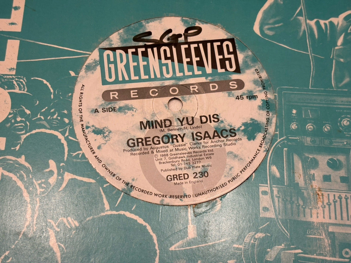 Gregory Isaacs - Mind Yu Dis - 12” Vinyl - 1988 UK Release - GRED230