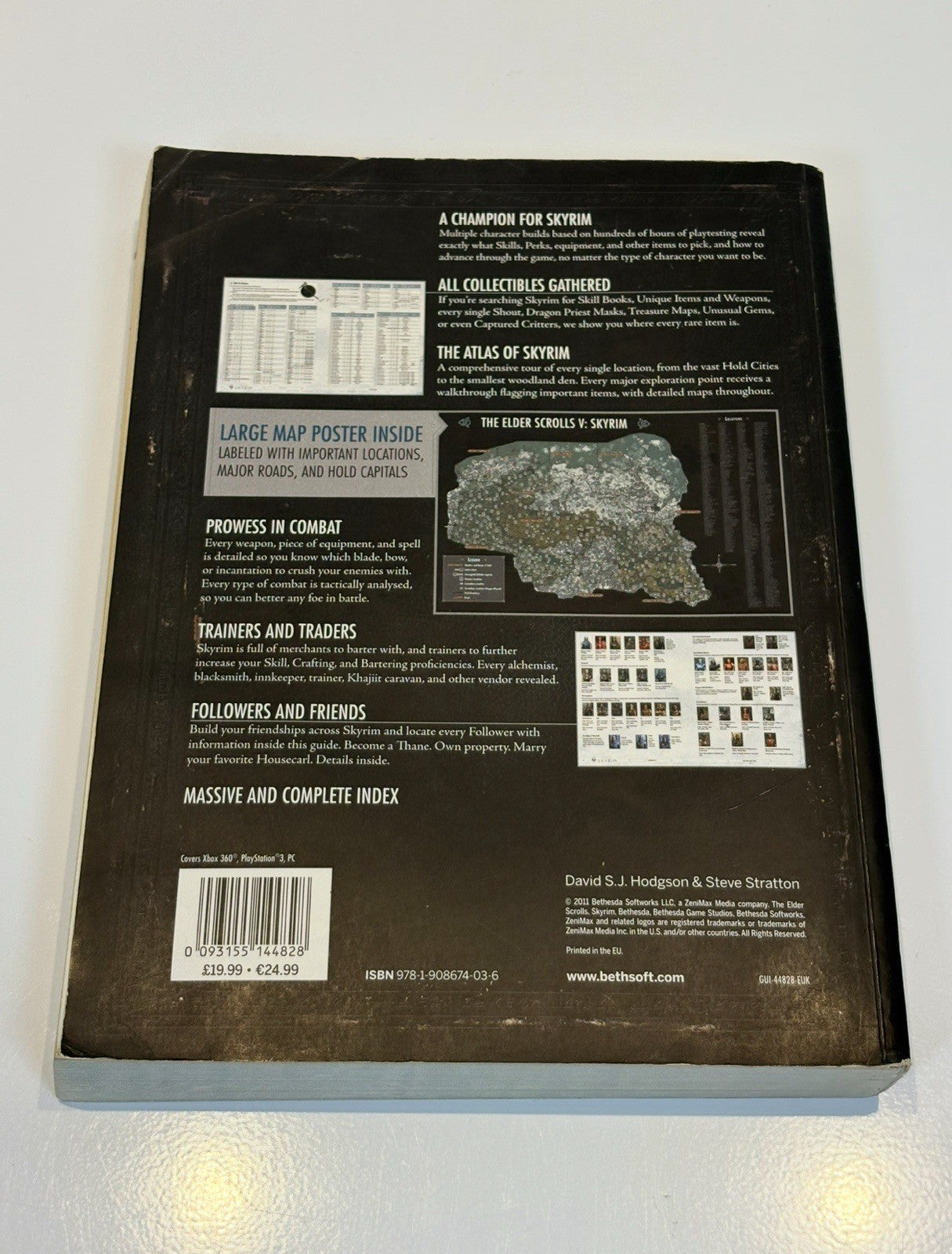 The Elder Scrolls V Skyrim Official Game Guide / Strategy Book + map included