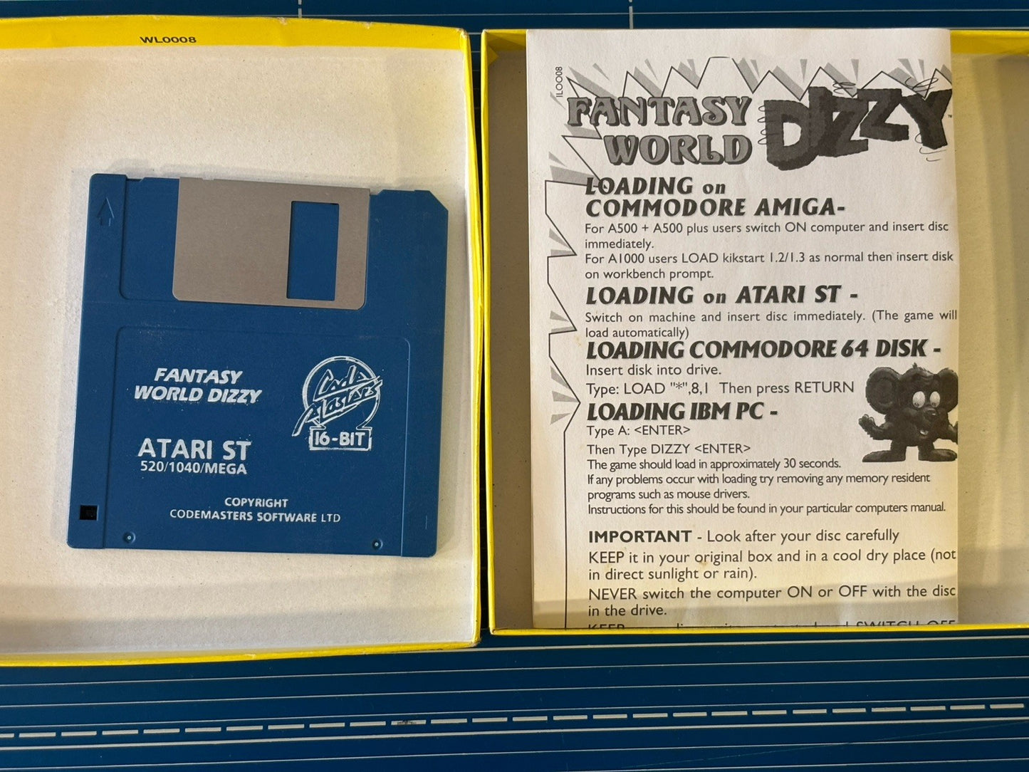 Fantasy World Dizzy : Atari ST : Codemasters : Dizzy