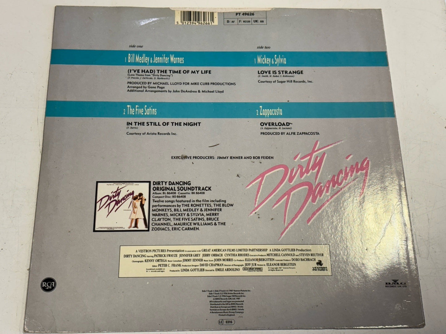 Bill Medley & Jennifer Warnes I've Had The Time Of My Life Vinyl Record