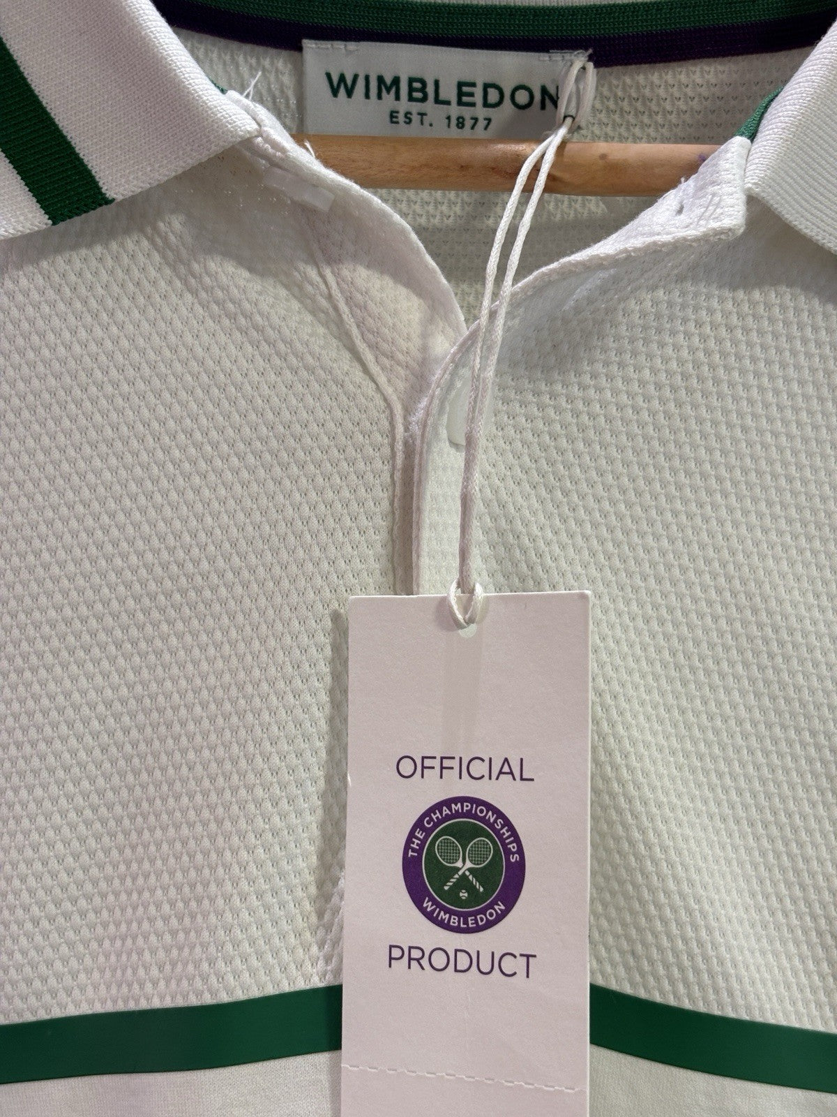NEW Wimbledon White Polo Shirt Mens Size XL