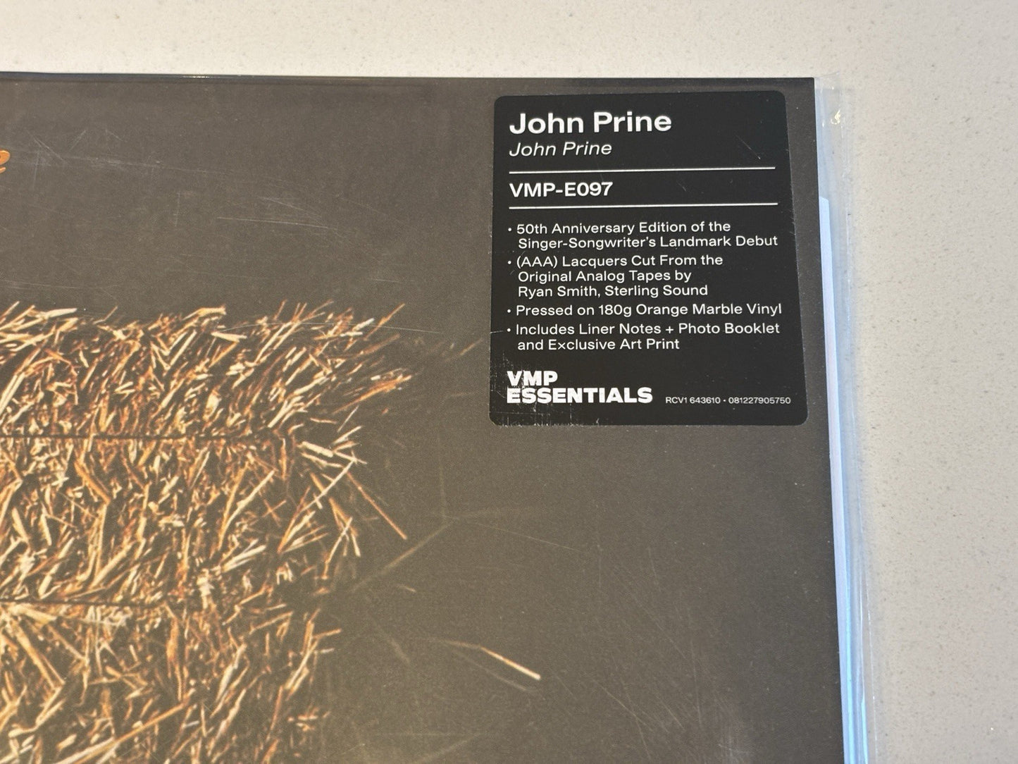 John Prine John Prine Orange Vinyl Me Please VMP Ltd Reissue Brand New SEALED