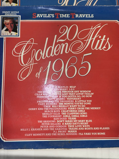 4x 20 GOLDEN HITS 1957, 1965, 1966, 1967 SAVILE’S TIME TRAVELS - VINYL 12" LP x4