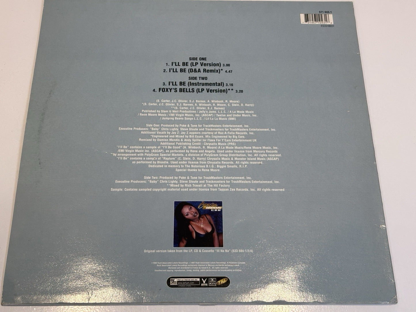 Foxy Brown ‎– I'll Be 12" Vinyl