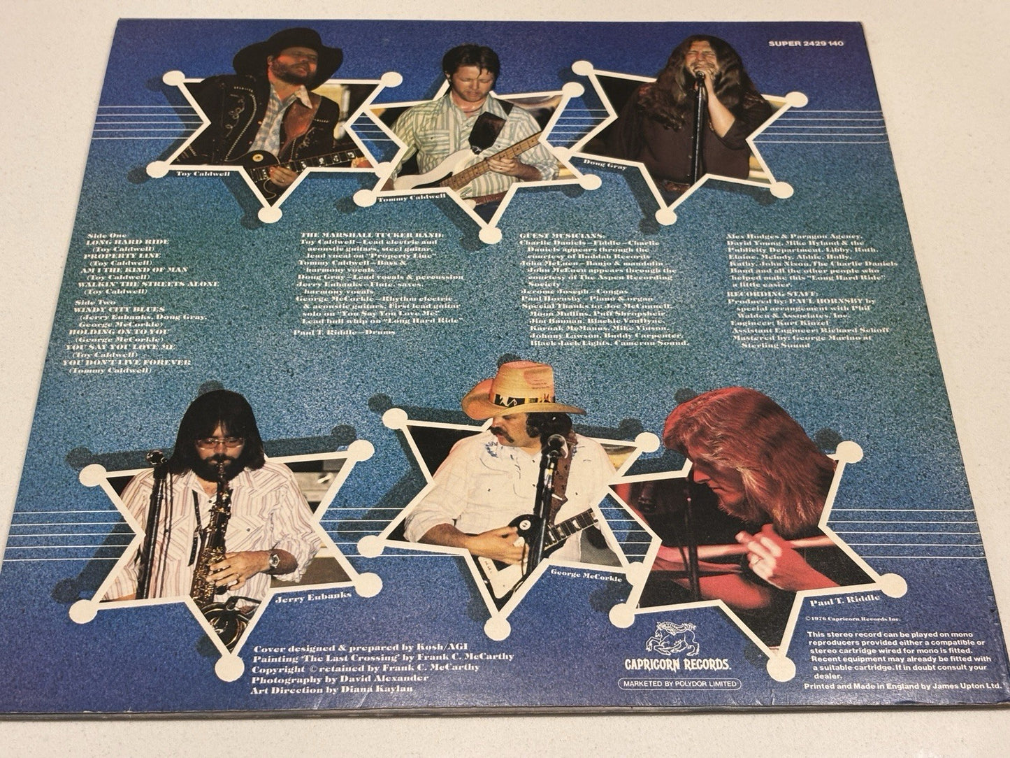 THE MARSHALL TUCKER BAND- LONG HARD RIDE- VINYL LP