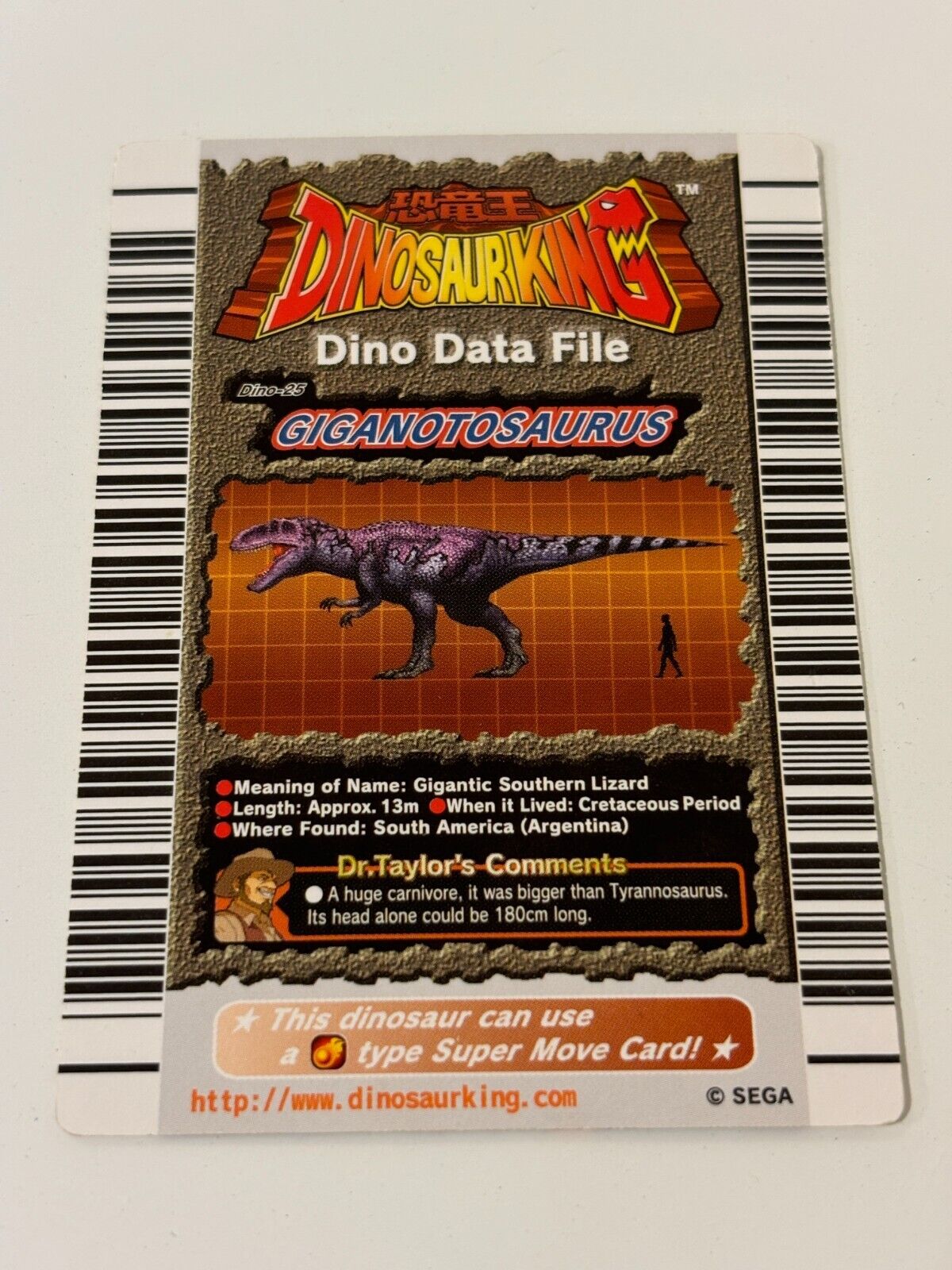 Dinosaur King Nemesis Edition 1 025 Giganotosaurus