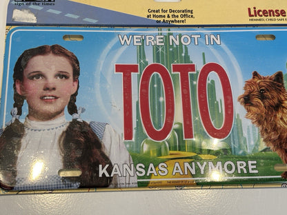 Wizard of Oz Toto License Plate