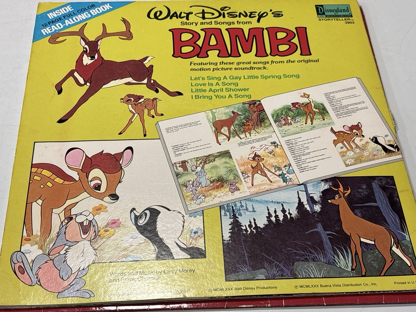Walt Disney s Story and Songs from Bambi Vinyl - Disneyland - 3903