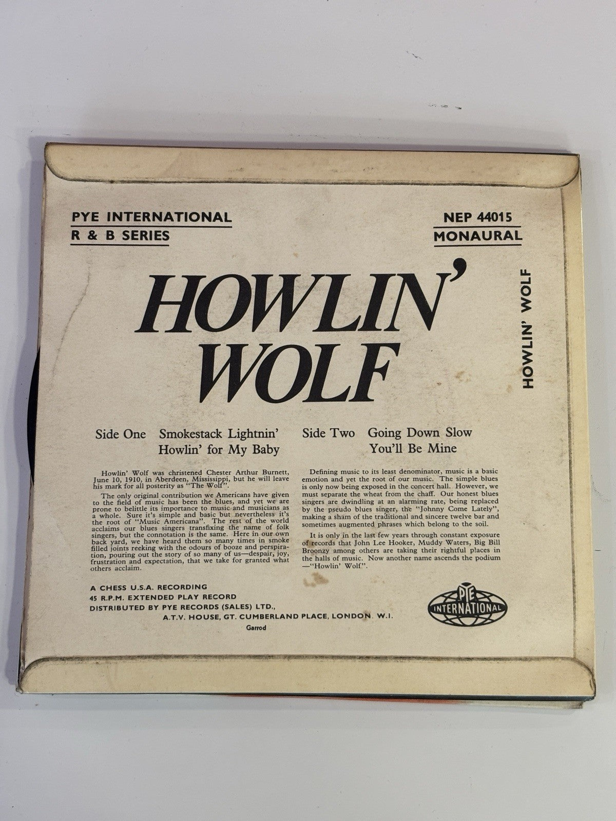 Howlin’ Wolf - Smokestack Lightning’ - Vinyl Record 7” Single