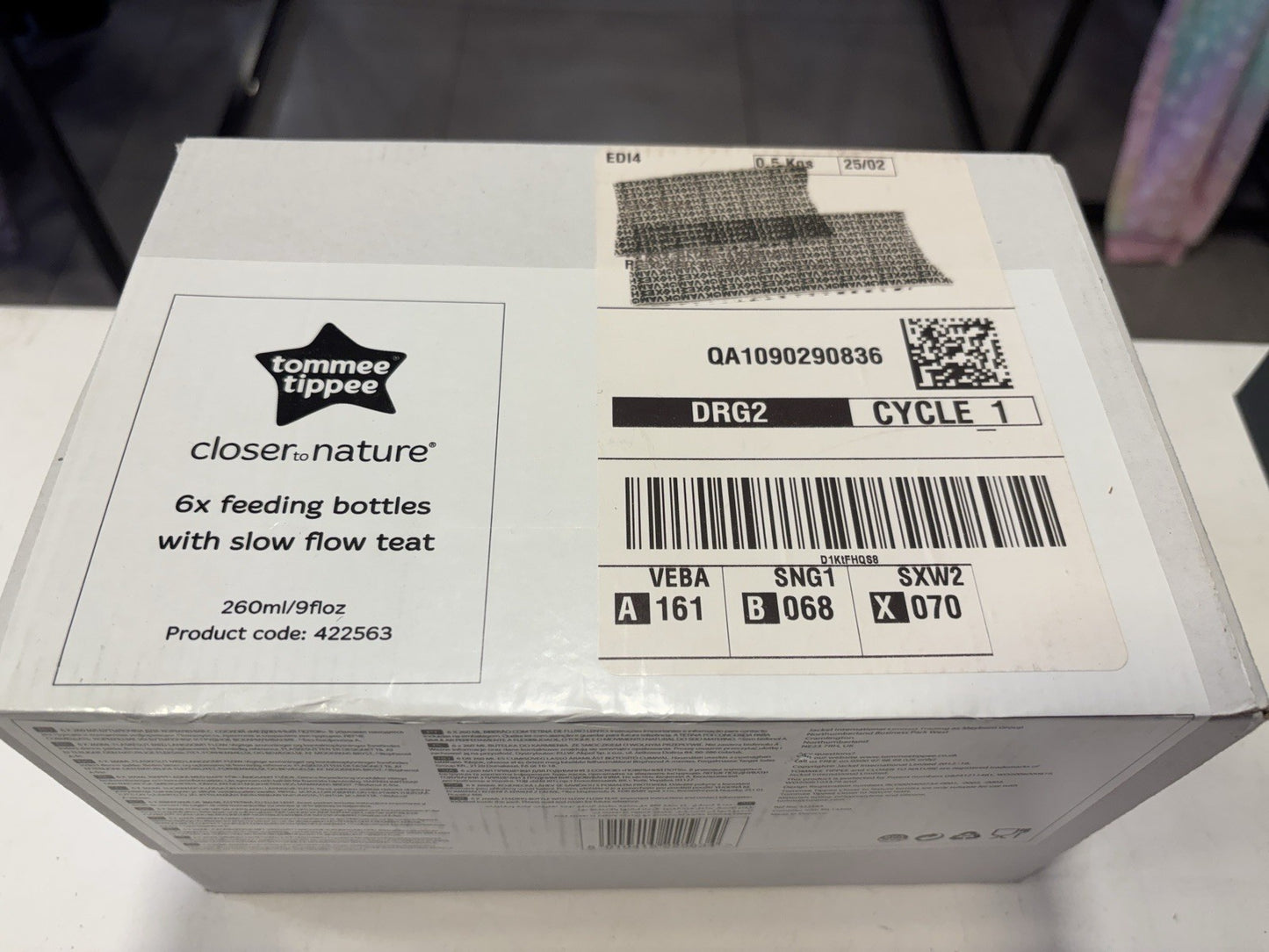Tommee Tippee Closer to Nature Slow Flow Teat Bottle Set 6 x 260ml