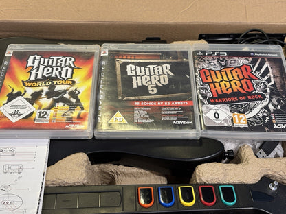 Guitar Hero Warriors Of Rock Drum set Kit Band PS3 band hero 3 Games Included